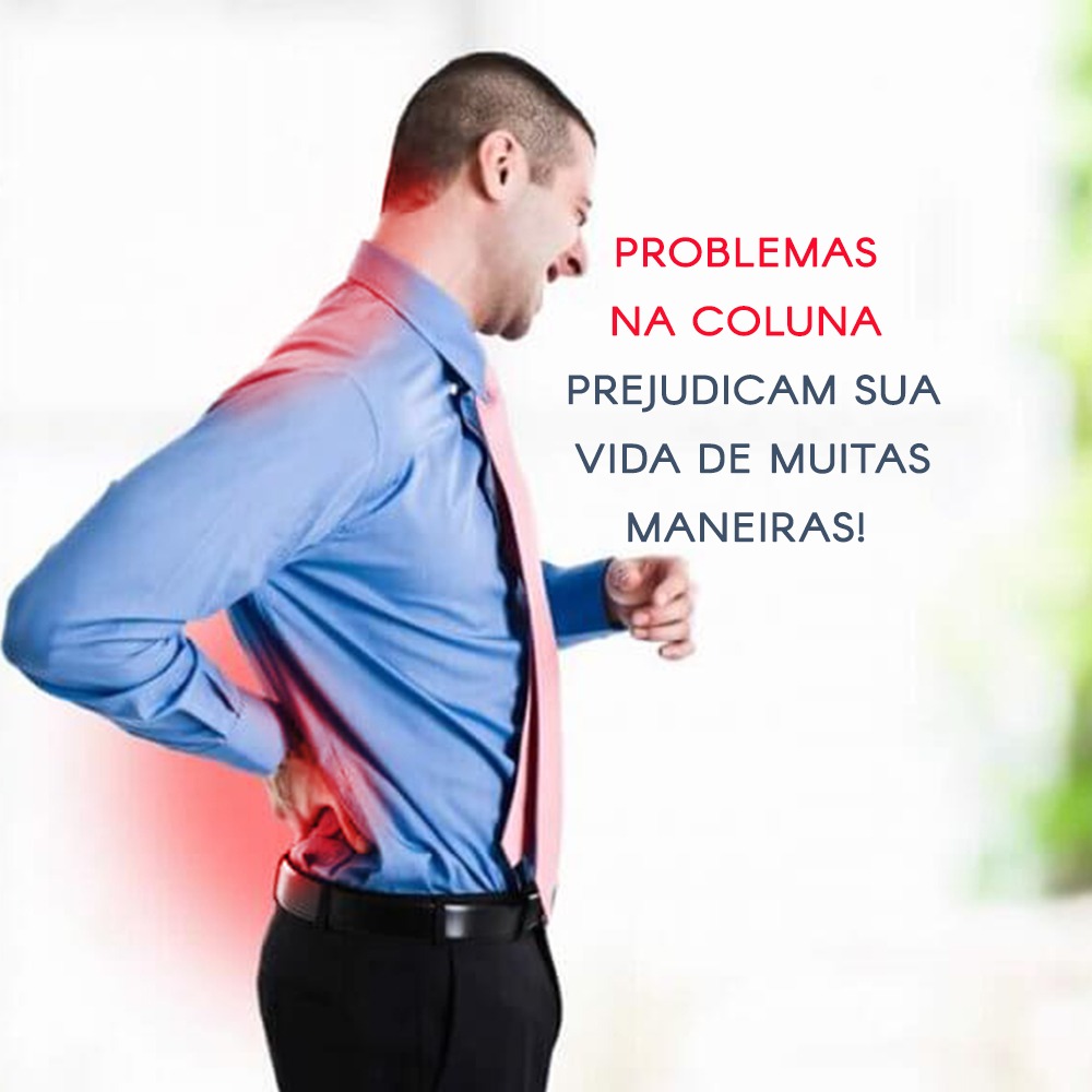 Homem com problema na coluna